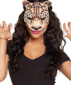 Fun Place Leopard Fabric Half Mask