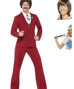 Fun Place Anchorman Ron Burgundy Complete Costume Bundle Bundles