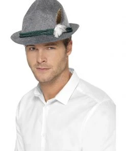 Fun Place Cosplay German Trenker Hat With Feather
