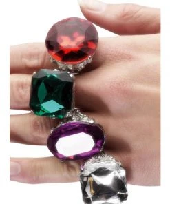 Fun Place Accessories Assorted Colourful Jewel Rings
