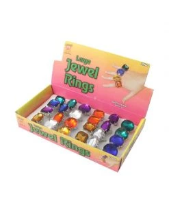 Fun Place Accessories Assorted Colourful Jewel Rings