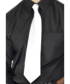 Fun Place Deluxe White Gangster Tie