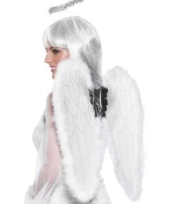 Fun Place Angel Set, Wings & Halo With Marabou
