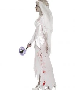 Fun Place Till Death Do Us Part Zombie Bride Costume, White