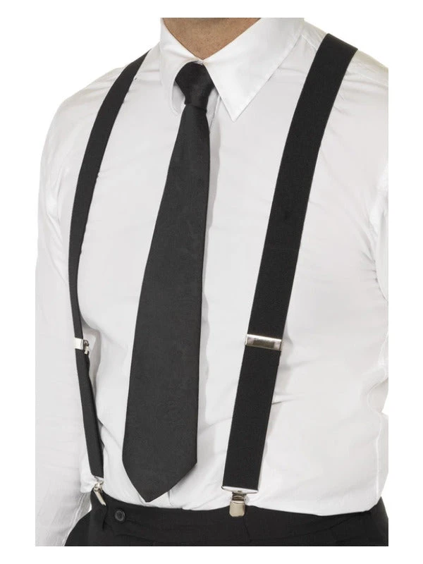 Fun Place Black Elasticated Braces 3 Fun Place Black Elasticated Braces