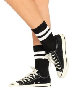 Fun Place Cosplay Athletic Striped Anklet Socks