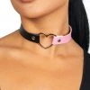 Fun Place Festivals 2 Tone Heart Collar - Pink / Black