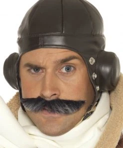 Fun Place Flying Helmet, Brown Wigs & Hats