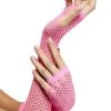 Fun Place Decades & Eras Fishnet Gloves, Pink 1 Fun Place Decades & Eras Fishnet Gloves, Pink