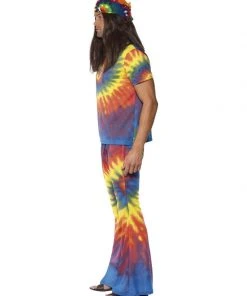 Fun Place 60s Tie Dye Top And Flared Trousers