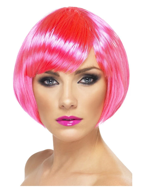 Fun Place Babe Wig, Neon Pink Cosplay 3 Fun Place Babe Wig, Neon Pink Cosplay