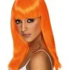 Fun Place Cosplay Glamourama Wig, Neon Orange 1 Fun Place Cosplay Glamourama Wig, Neon Orange