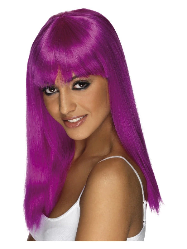 Fun Place Cosplay Glamourama Wig, Neon Purple 3 Fun Place Cosplay Glamourama Wig, Neon Purple