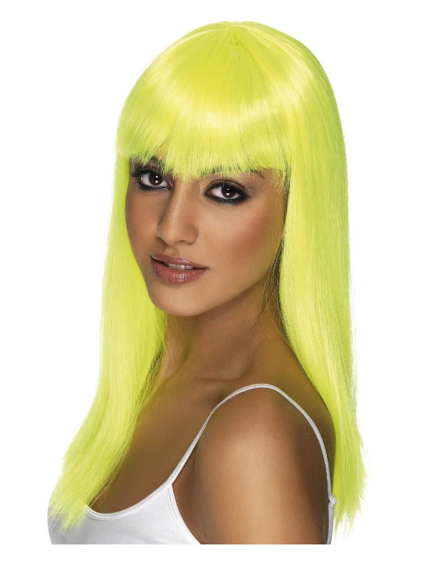 Fun Place Cosplay Glamourama Wig, Neon Yellow 3 Fun Place Cosplay Glamourama Wig, Neon Yellow