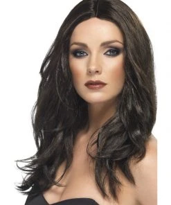 Fun Place Superstar Wig, Dark Brown