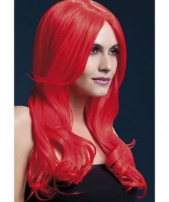 Fun Place Fever Khloe Wig, Neon Red Cosplay