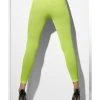 Fun Place Decades & Eras Opaque Footless Tights, Neon Green 1 Fun Place Decades & Eras Opaque Footless Tights, Neon Green