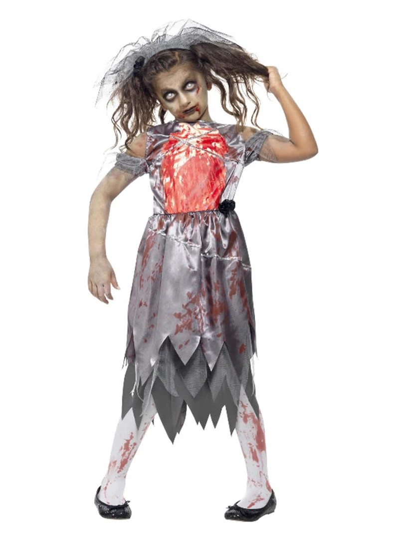 Fun Place Zombie Bride Costume, Grey Costumes & Characters 3 Fun Place Zombie Bride Costume, Grey Costumes & Characters