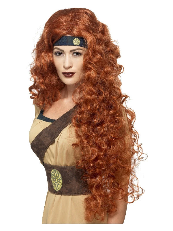 Fun Place Medieval Warrior Queen Wig, Auburn Cosplay 3 Fun Place Medieval Warrior Queen Wig, Auburn Cosplay