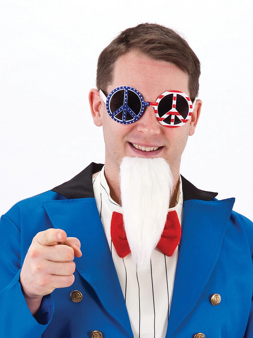 Fun Place Decades & Eras USA Peace Sign Glasses 3 Fun Place Decades & Eras USA Peace Sign Glasses