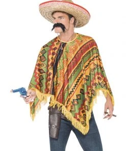 Fun Place Poncho & Moustache, Orange