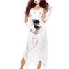 Fun Place Zombie Bride Costume, White Costumes & Characters