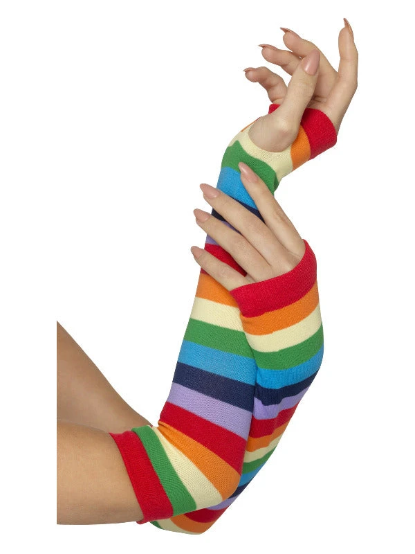 Fun Place Fingerless Striped Gloves 3 Fun Place Fingerless Striped Gloves