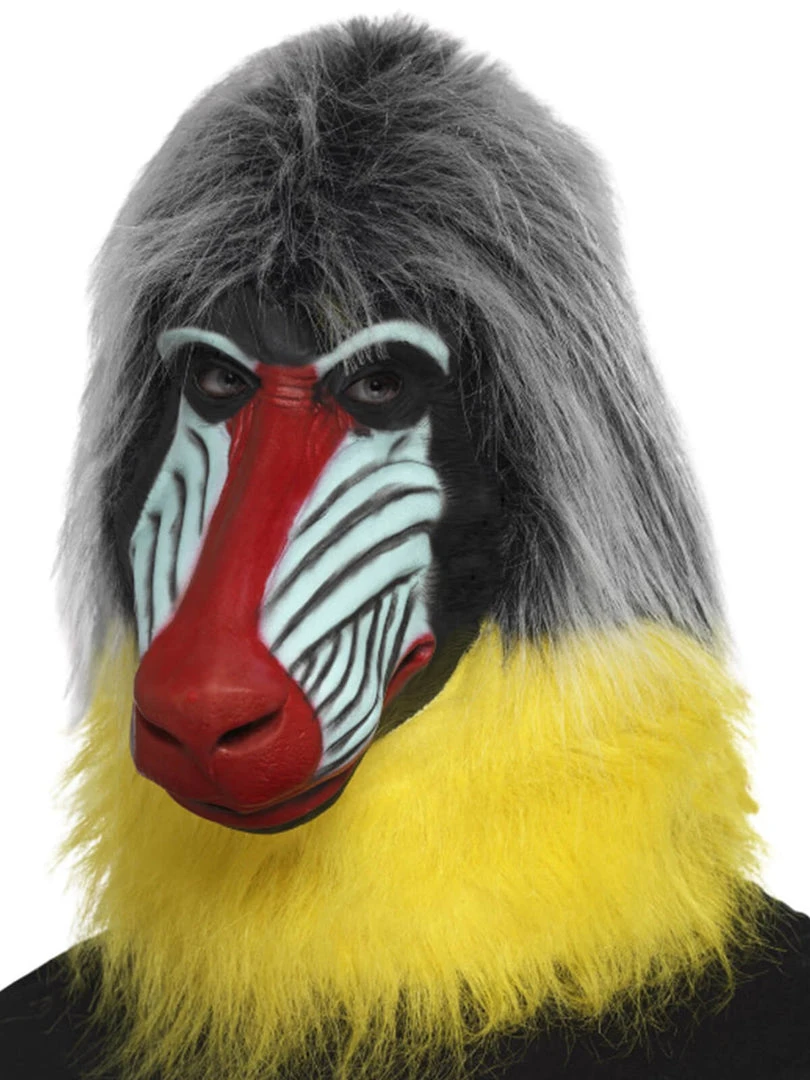 Fun Place Baboon Mask, Grey Animals 3 Fun Place Baboon Mask, Grey Animals