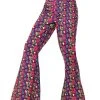 Fun Place 60s Psychedelic CND Flared Trousers, Mens, Multi-C Shop By Theme