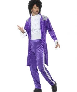 Fun Place Costumes & Characters 80s Purple Musician Costume