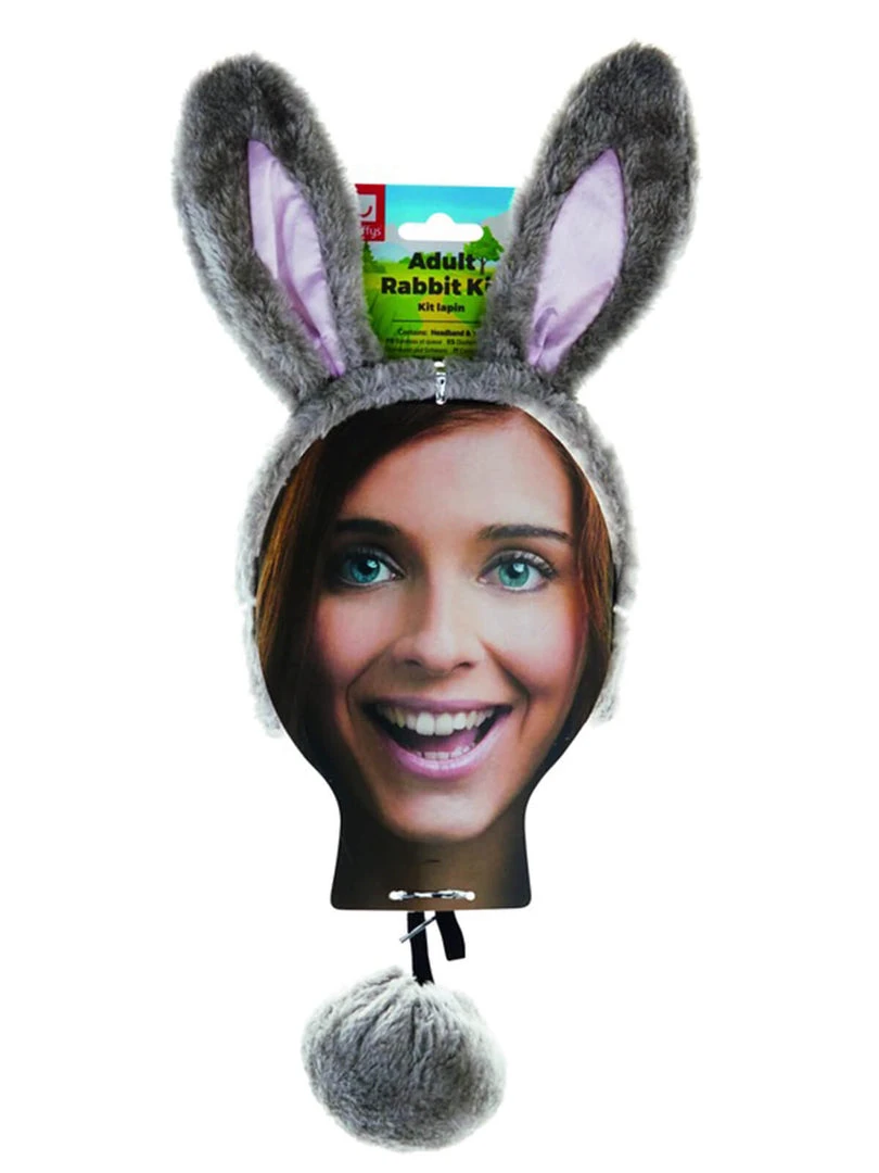 Fun Place Adult Rabbit Kit, Grey 4 Fun Place Adult Rabbit Kit, Grey