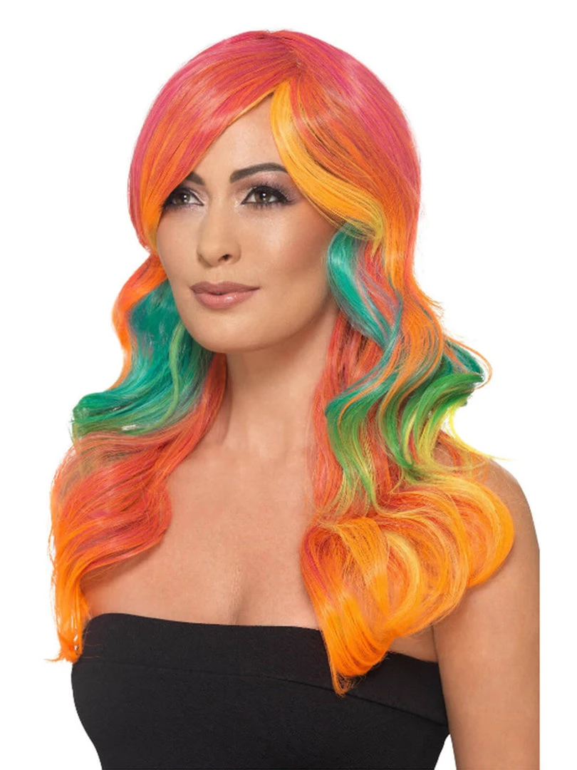 Fun Place Fashion Rainbow Wig 3 Fun Place Fashion Rainbow Wig