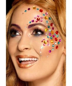 Fun Place Smiffys Make-up FX, Rainbow Jewel Face Gems, Multi