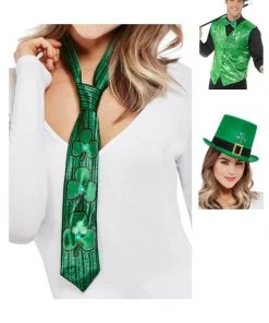 Fun Place Bundles Paddy's Day Light Up Shamrock Tie Complete Bundle