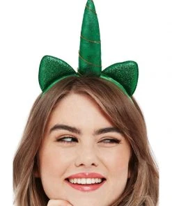 Fun Place Paddy's Day Metallic Unicorn Headband St Patrick's Day