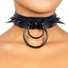 Fun Place Spiked Double Ring Collar - Black Festivals 1 Fun Place Spiked Double Ring Collar - Black Festivals