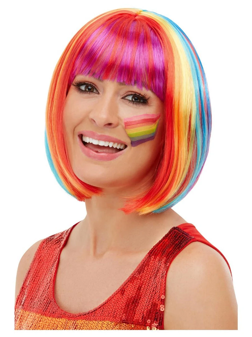 Fun Place Rainbow Bob Wig Cosplay 3 Fun Place Rainbow Bob Wig Cosplay