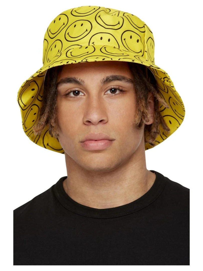 Fun Place Smiley Printed Bucket Hat Decades & Eras 4 Fun Place Smiley Printed Bucket Hat Decades & Eras