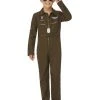 Fun Place Top Gun Maverick Child's Aviator Costume, Green 1 Fun Place Top Gun Maverick Child's Aviator Costume, Green
