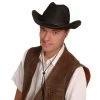 Fun Place Black Felt Cowboy Hat Wigs & Hats