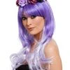 Fun Place Deluxe Day Of The Dead Glam Wig, Purple Cosplay 1 Fun Place Deluxe Day Of The Dead Glam Wig, Purple Cosplay
