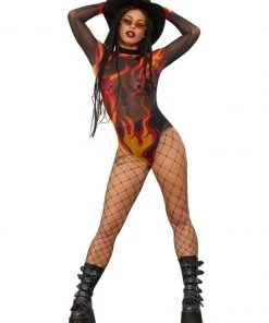 Fun Place Festivals Fever Flame Body Suit