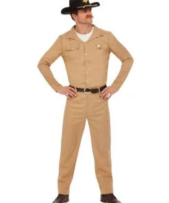 Fun Place 80's Sheriff Costume, Beige