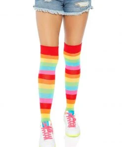 Fun Place Cosplay Rainbow Over The Knee Socks
