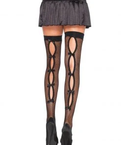 Fun Place Keyhole Backseam Thigh Highs