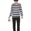 Fun Place Costumes & Characters Convict Costume, Black & White