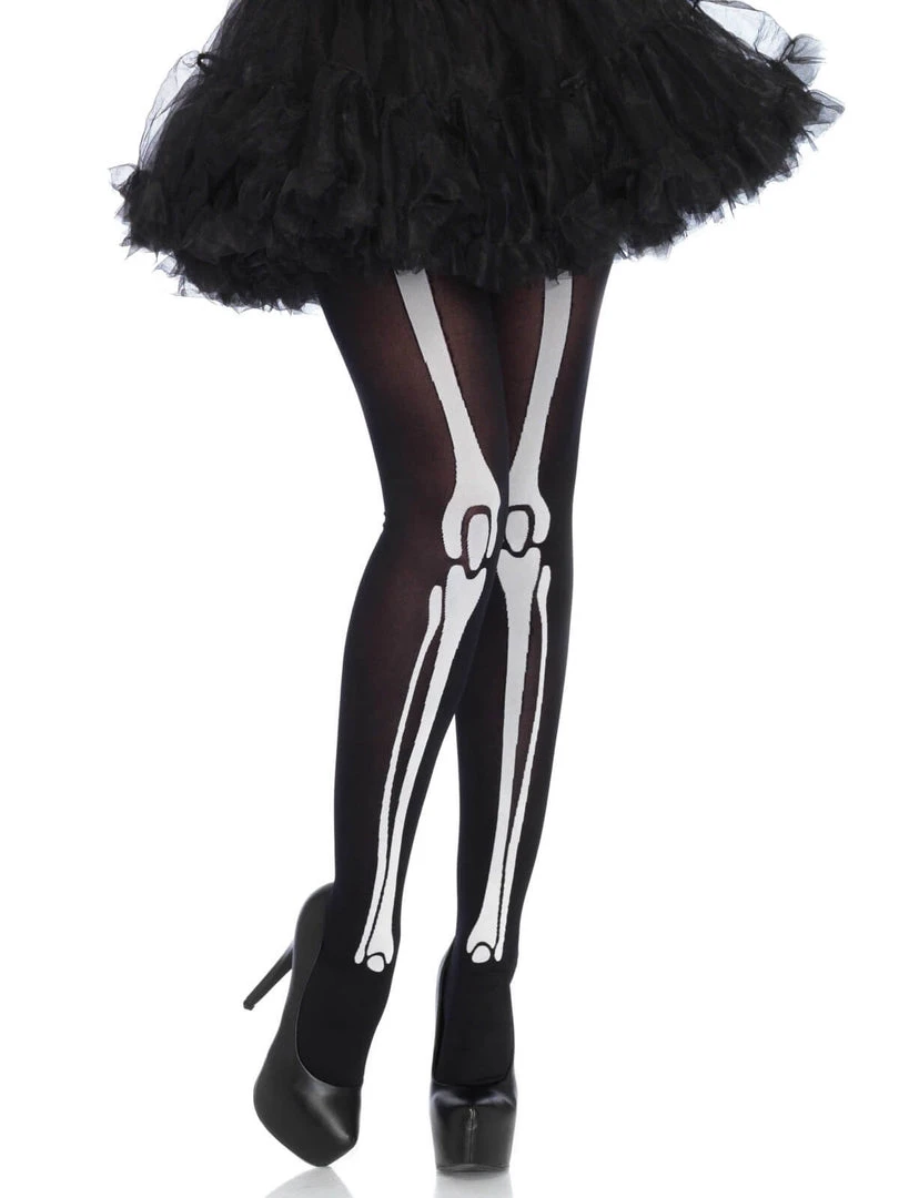 Fun Place Skeleton Print Pantyhose 3 Fun Place Skeleton Print Pantyhose