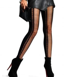 Fun Place Cosplay Spandex Lace Up Pantyhose