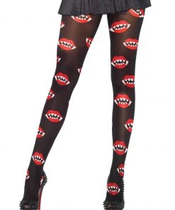 Fun Place Vampire Bite Print Pantyhose Cosplay