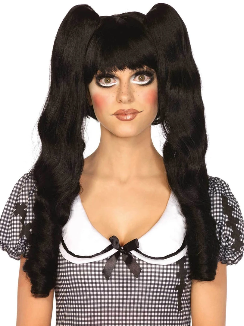 Fun Place Cosplay Dolly Bob Wig With Clips - Black 3 Fun Place Cosplay Dolly Bob Wig With Clips - Black